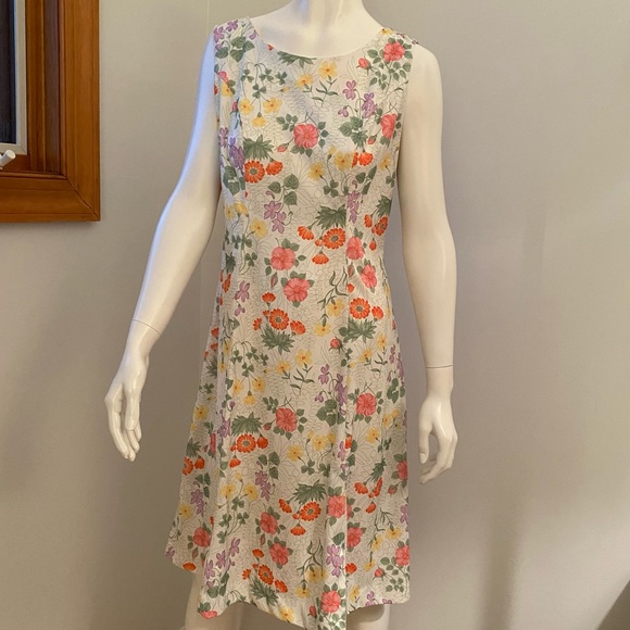 VINTAGE JOHN ABBOTT Floral Summer Dress Sleeveless - Picture 2 of 10